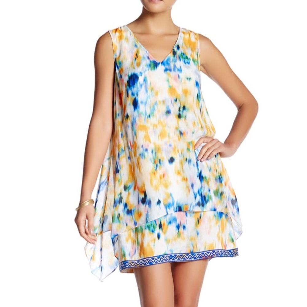 NWT plenty Tracy Reese rainbow ikat flyaway dress